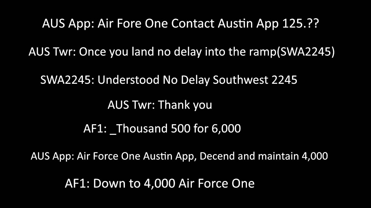 Air Force One flight from DFW to AUS July 9th 2014 Live ATC