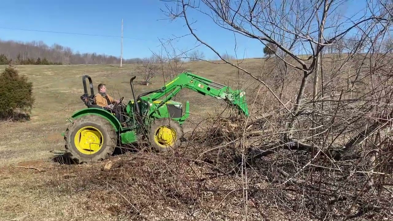 Attaching a Titan Post and Tree Puller to a John Deere 5075E Using Rear Remotes