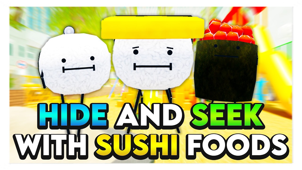 Roblox SECRET STAYCATION HIDE & SEEK WITH SUSHI FOODS! 🍣