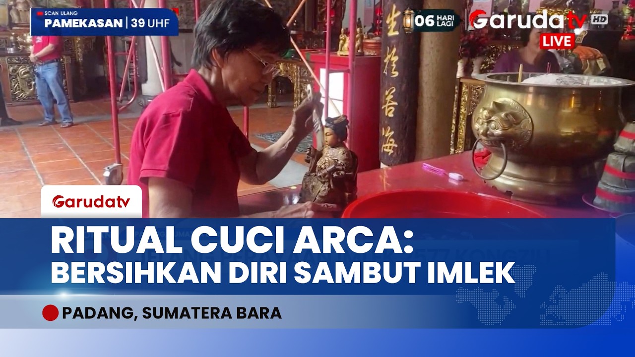 Simbol Penyucian Diri! Intip Tradisi Cuci Arca di Kelenteng See Hin Kiong Padang Jelang Imlek 2026