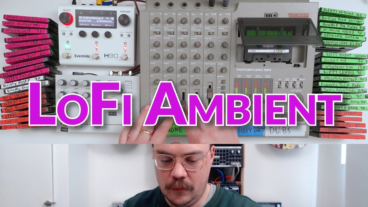 Lofi Ambient Music from 4-Track Cassette Tapes & Live Looping with the Hologram Electronic Microcosm