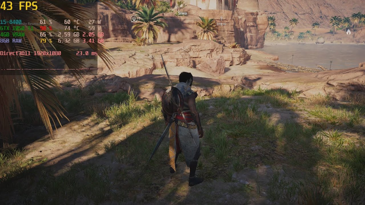 Assassin's Creed Origins - Best Settings GTX 1050ti + i5 8400
