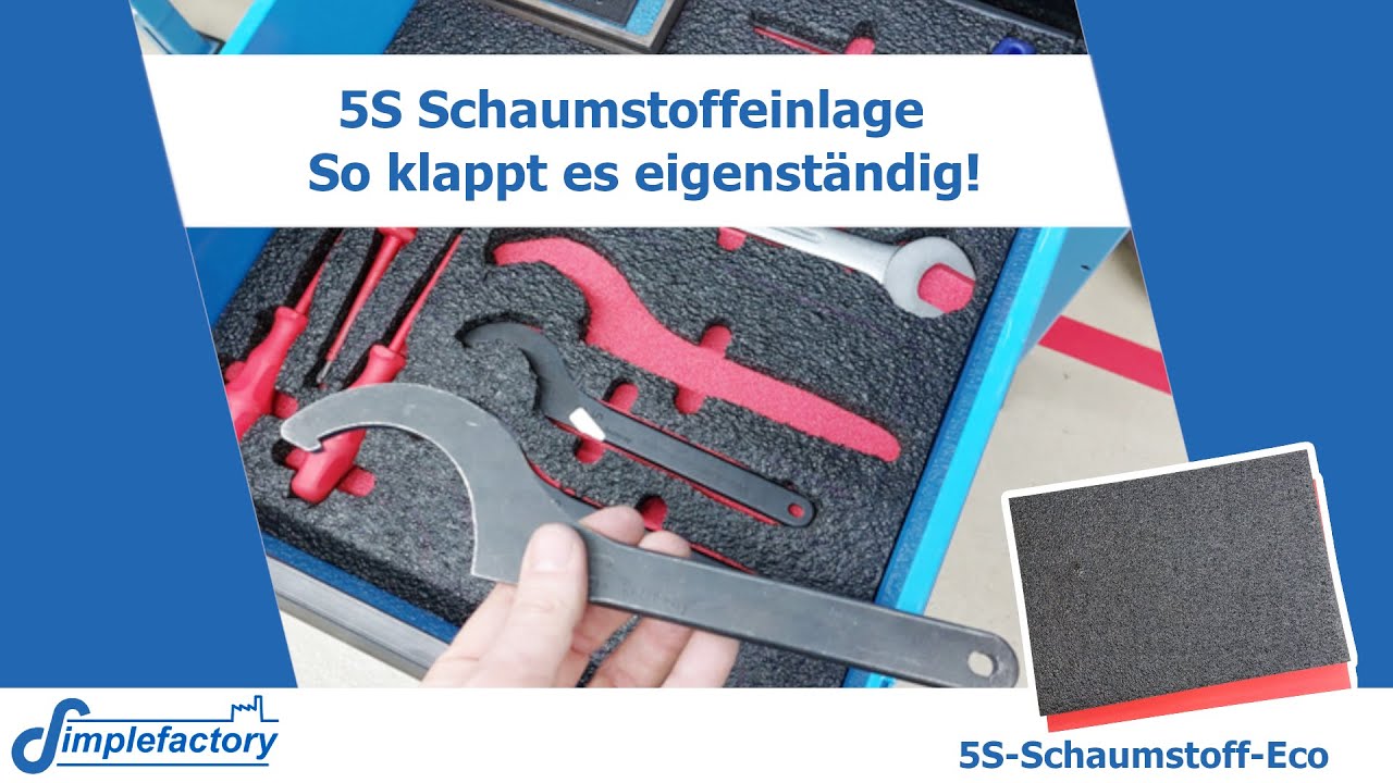 5S Schaumstoff - Mit 5S Schaumstoff für Schubladen Werkzeuge einfach übersichtlich selbst anordnen