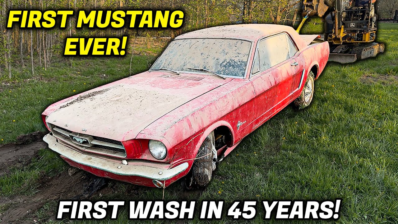 We Cleaned The FIRST Ford Mustang EVER Made! | Abandoned In Barn For 45 Years!