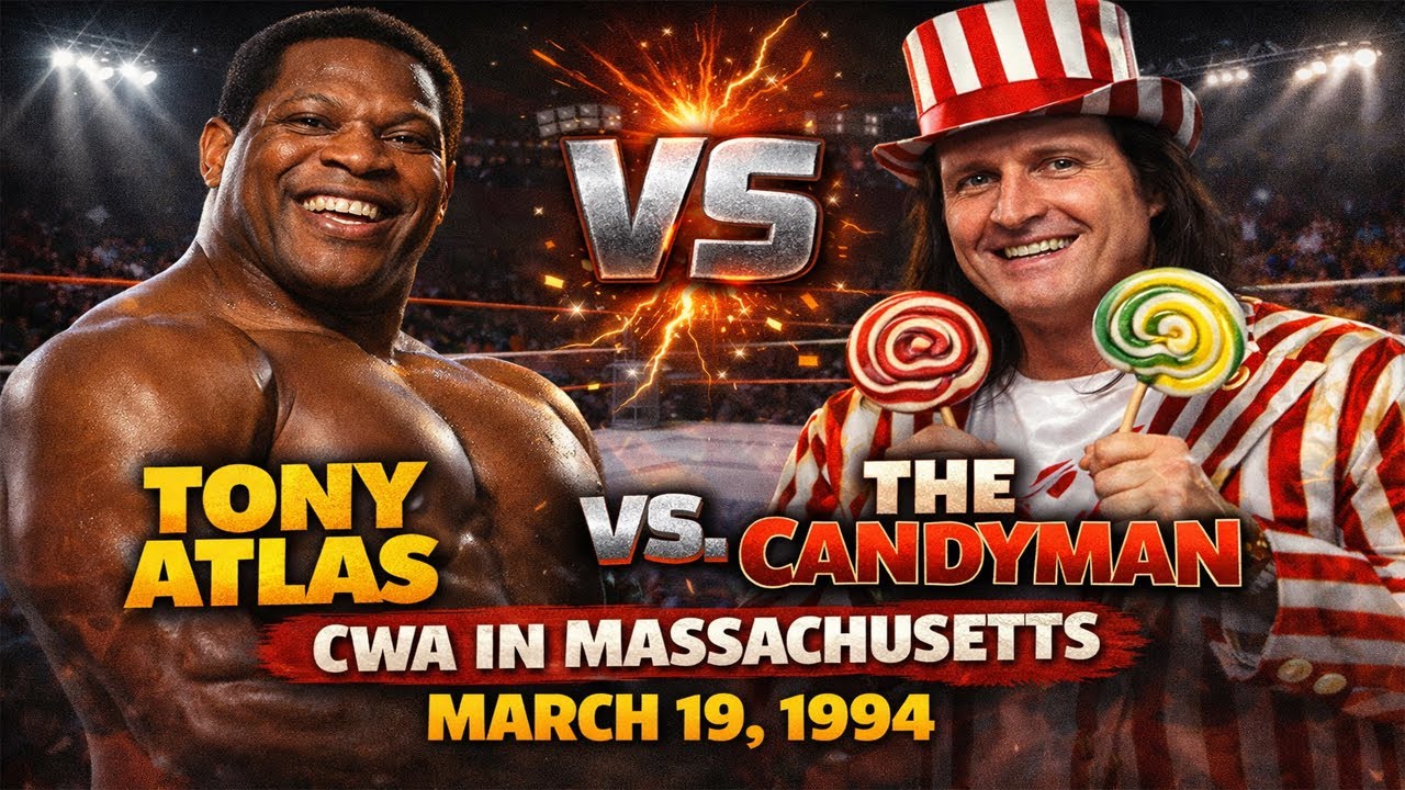 Tony Atlas vs The Candyman – CWA Massachusetts (March 19, 1994) – Rare Match