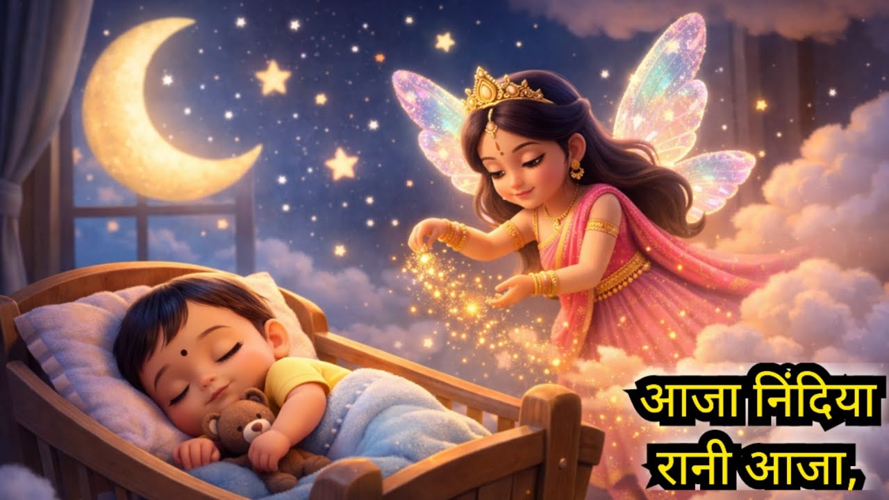 आजा निंदिया रानी आजा | Cute Hindi Lullaby for Baby Sleep