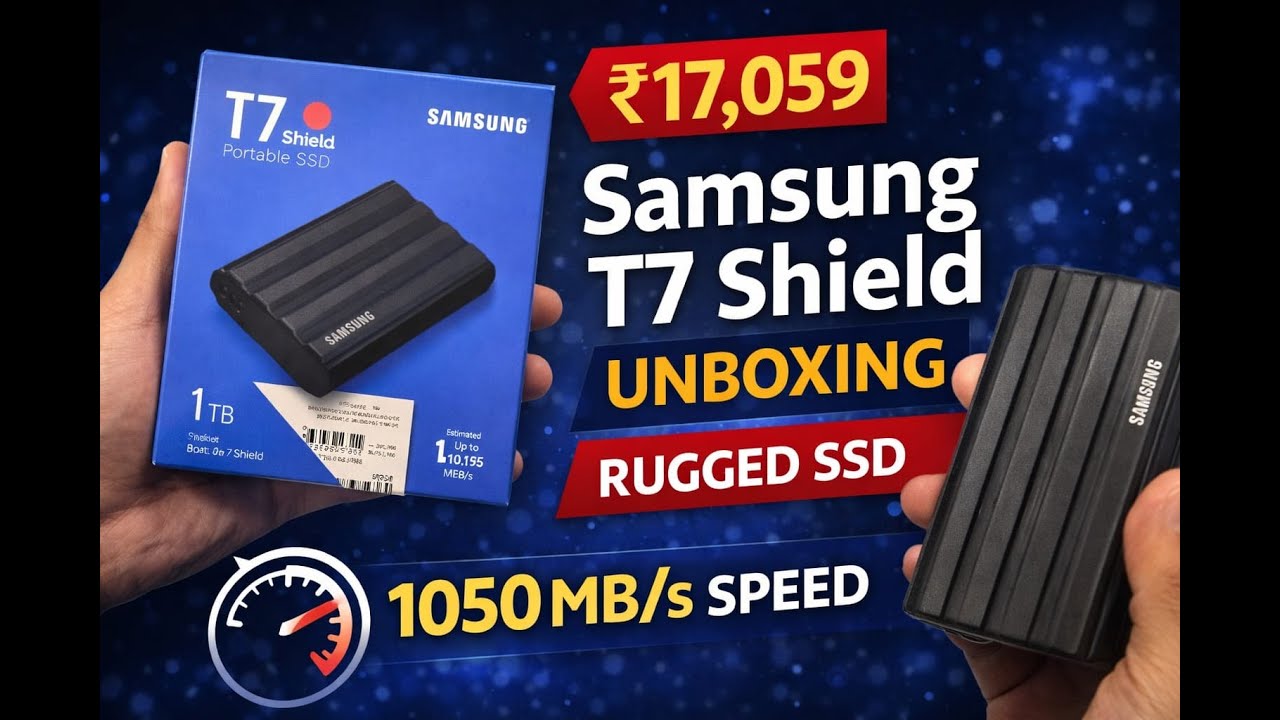 Samsung T7 Shield 1TB Review & Speed Test | Rugged Portable SSD (Hindi)