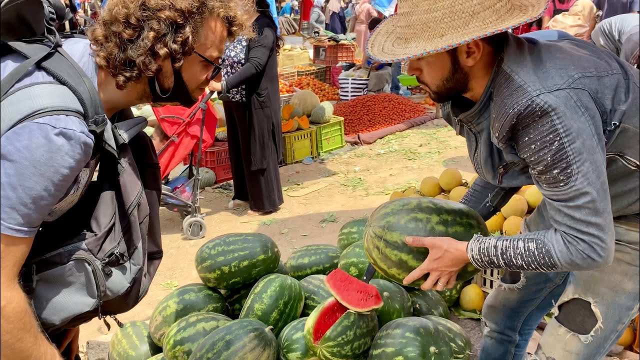 HOW MUCH DOES FRUIT COST? Moroccan Darija, Morocco 2021 WATERMELON SEASON! SOUK