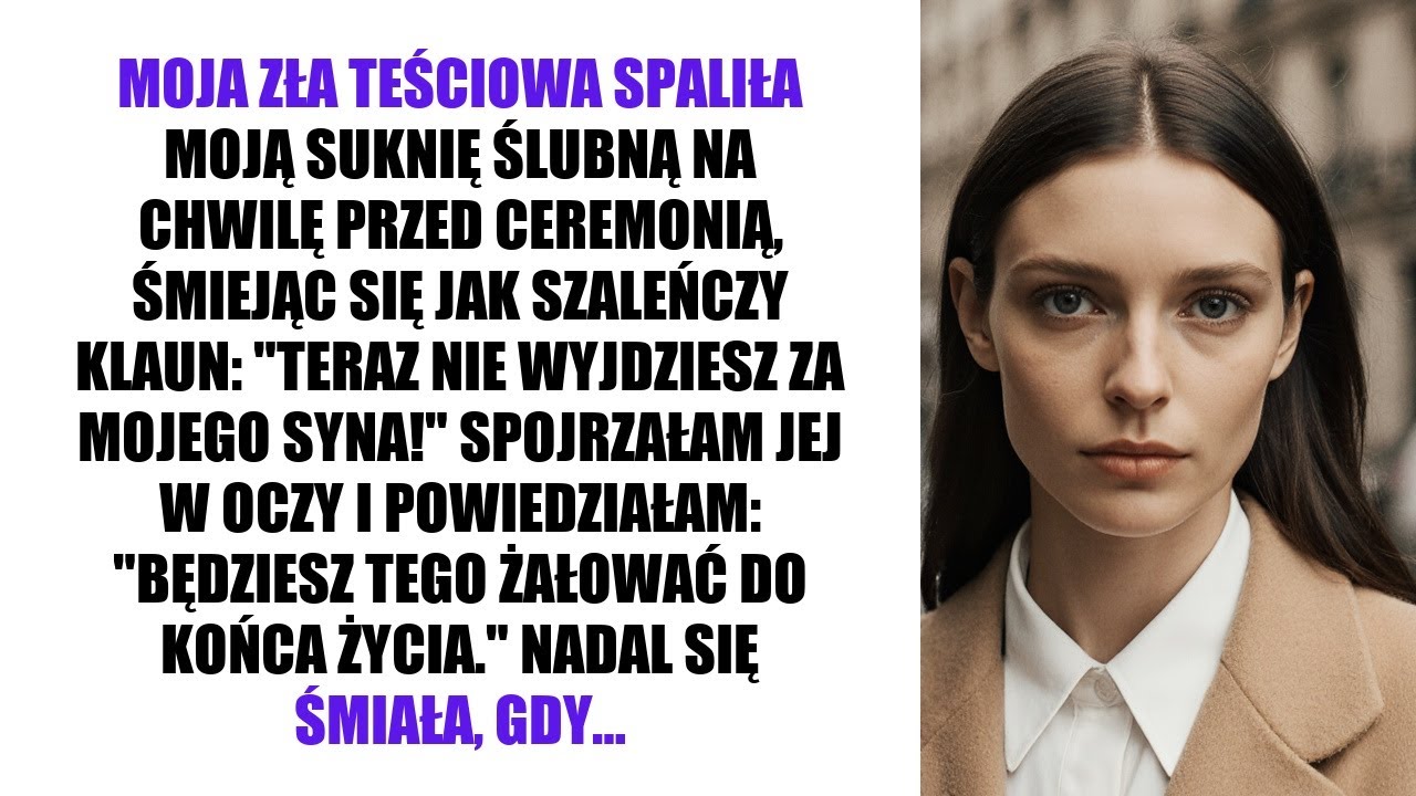 MOJA ZŁA TEŚCIOWA SPALIŁA MOJĄ SUKNIĘ ŚLUBNĄ NA CHWILĘ PRZED CEREMONIĄ, ŚMIEJĄC SIĘ JAK SZALEŃC…