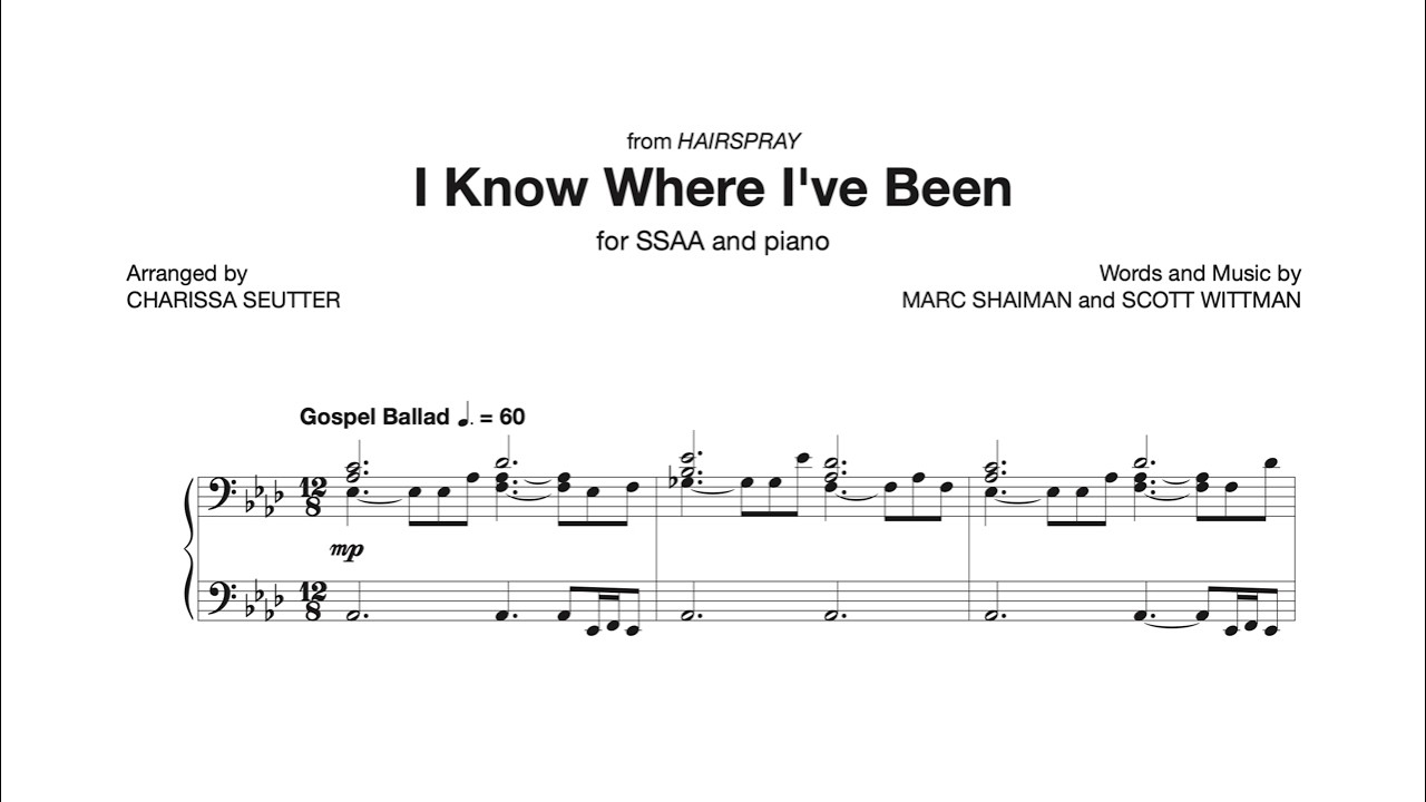 I Know Where I've Been from Hairspray | SSAA Choir