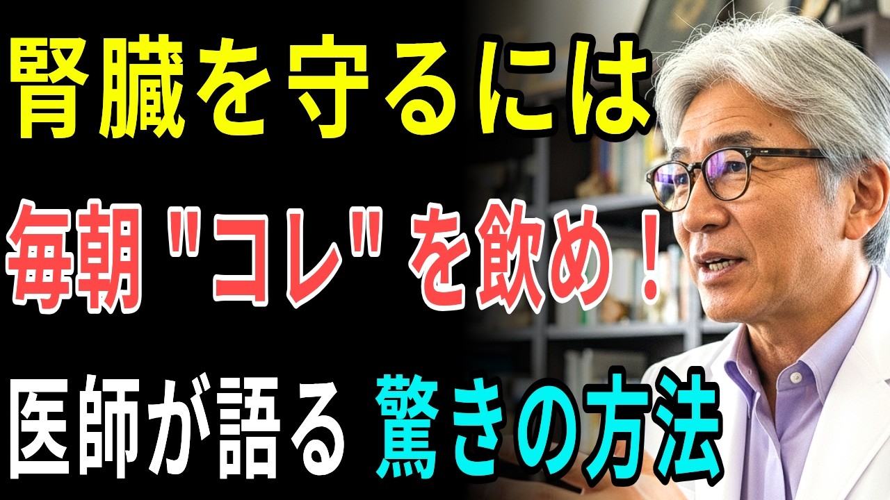 【医師も驚き】腎臓に悩む人ほど試すべき！朝の一杯で変わる健康習慣【65歳以上注意】