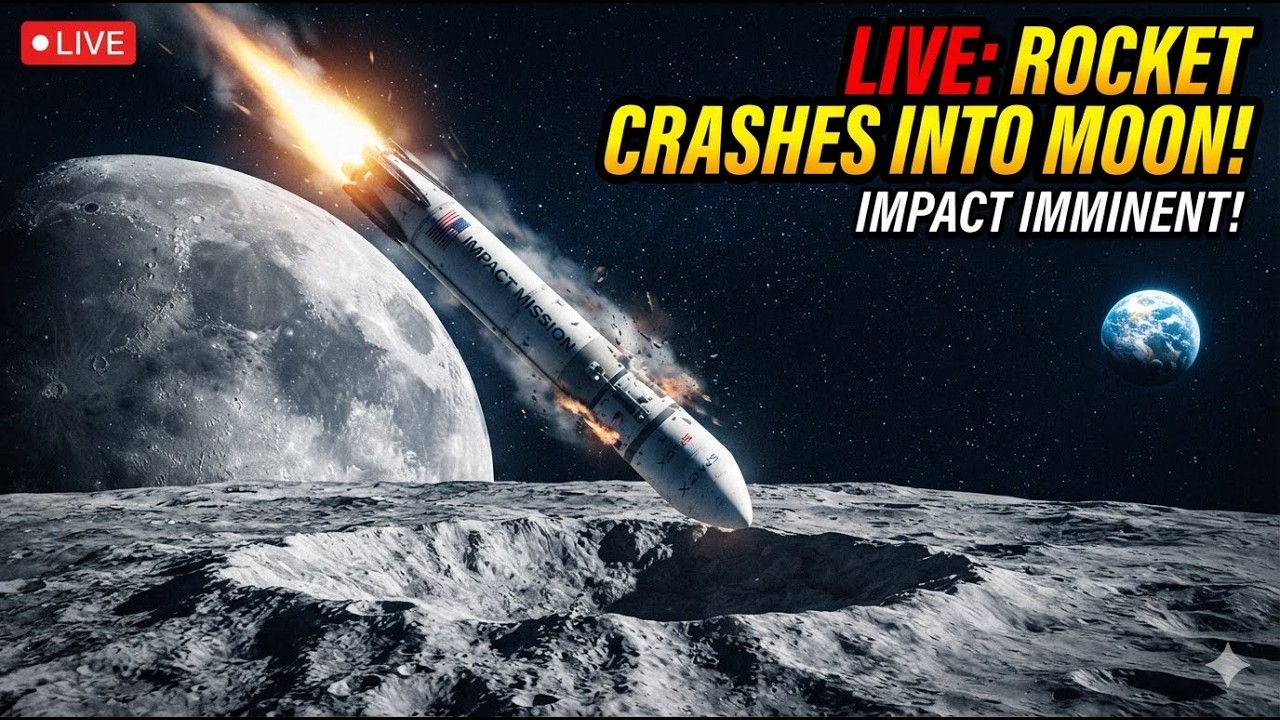 LIVE:  SpaceX Falcon 9 Crashing Into The MOON!