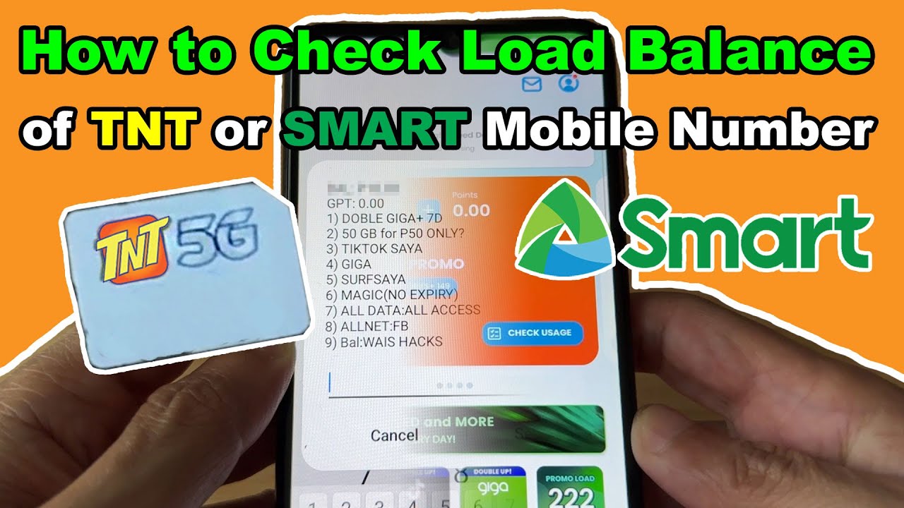 How to check load balance in TNT and Smart, via text and app | Balance inquiry