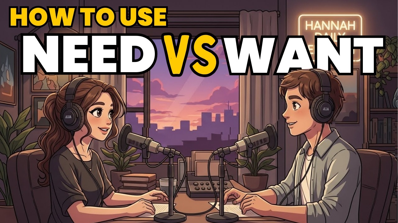 Learn English with Real Conversations Podcast | How to Use NEED & WANT in English