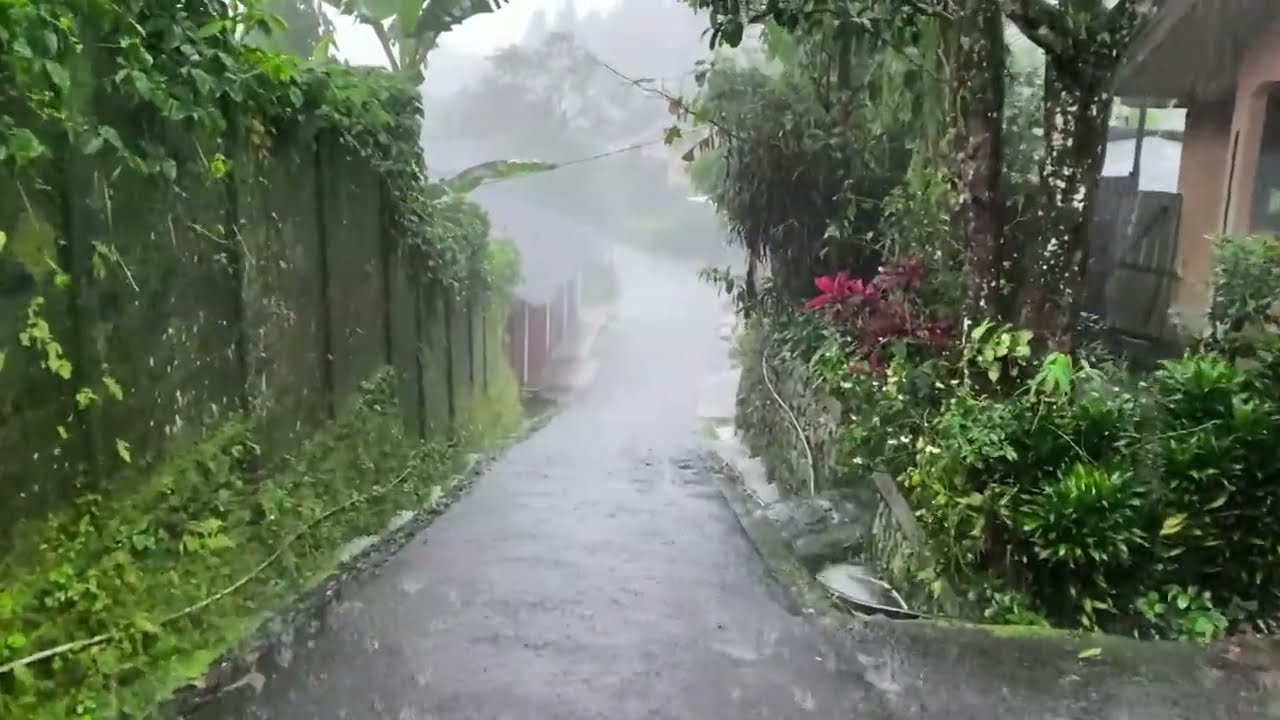 СТРАШНЫЙ, НО КРАСИВЫЙ ливень 🌧️ Молнии и сильный дождь в Индонезии ⚡Дождь для сна и снятия стресса