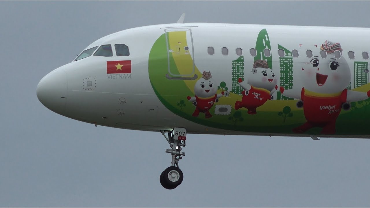 VietJet Air Airbus A321neo VN-A607 Landing and Takeoff [NRT/RJAA]