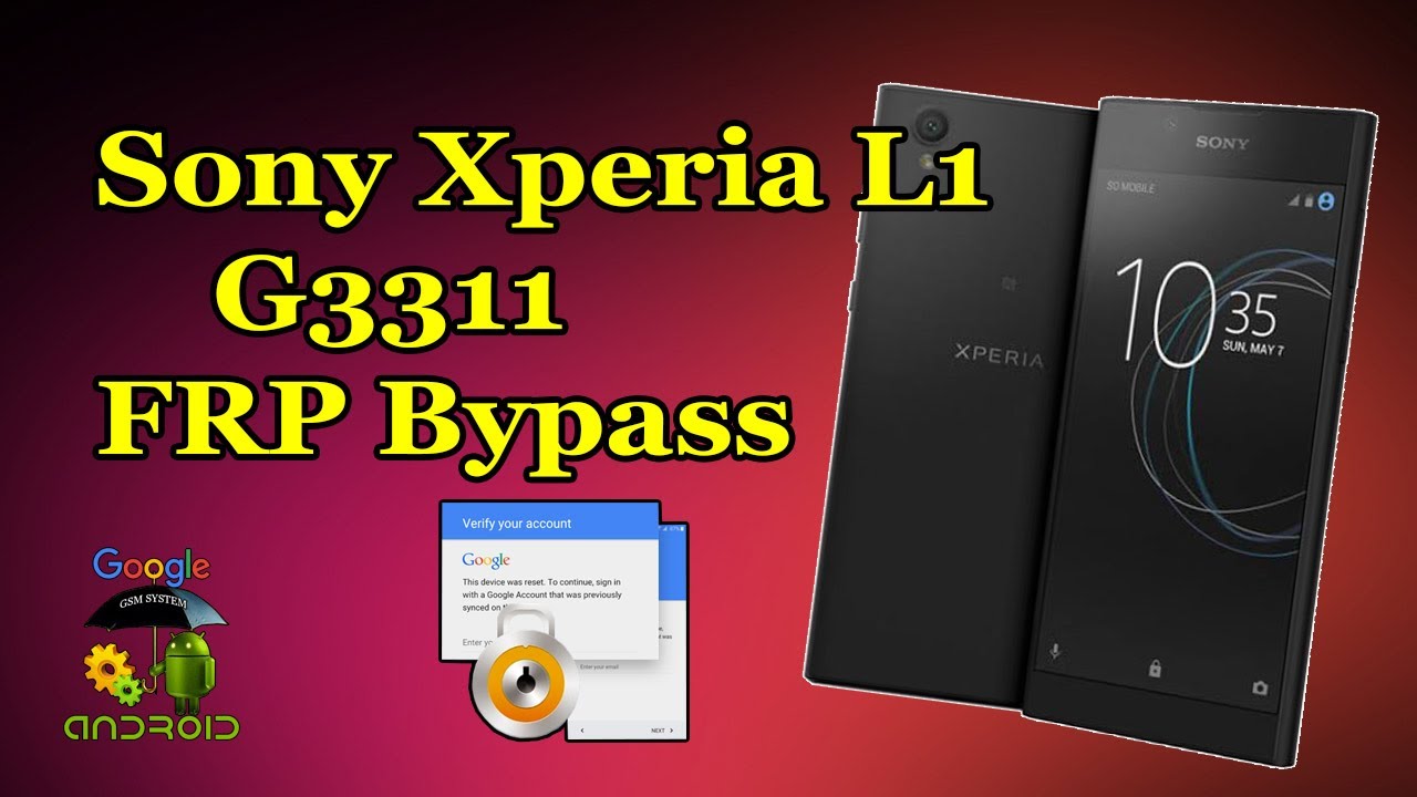 Sony Xperia L1 G3311 FRP Bypass