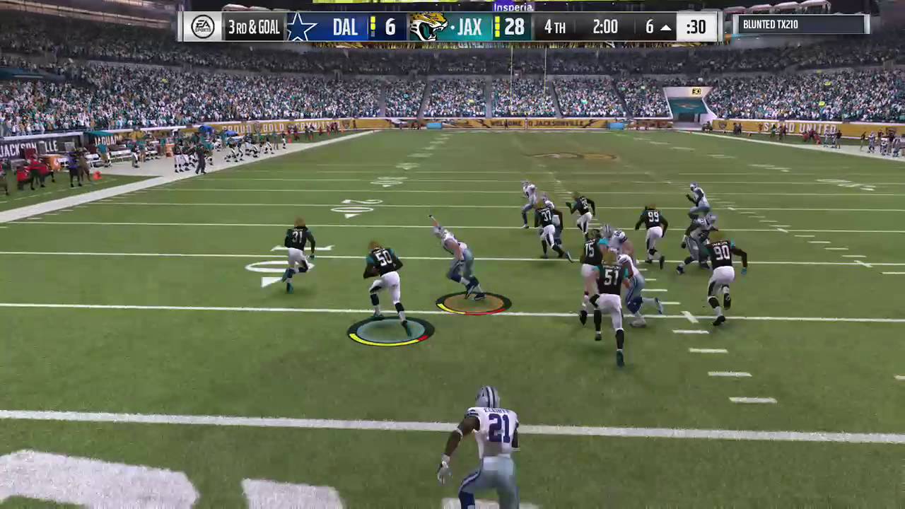 Telvin Smith 102 yard INT to the house - Madden NFL 17