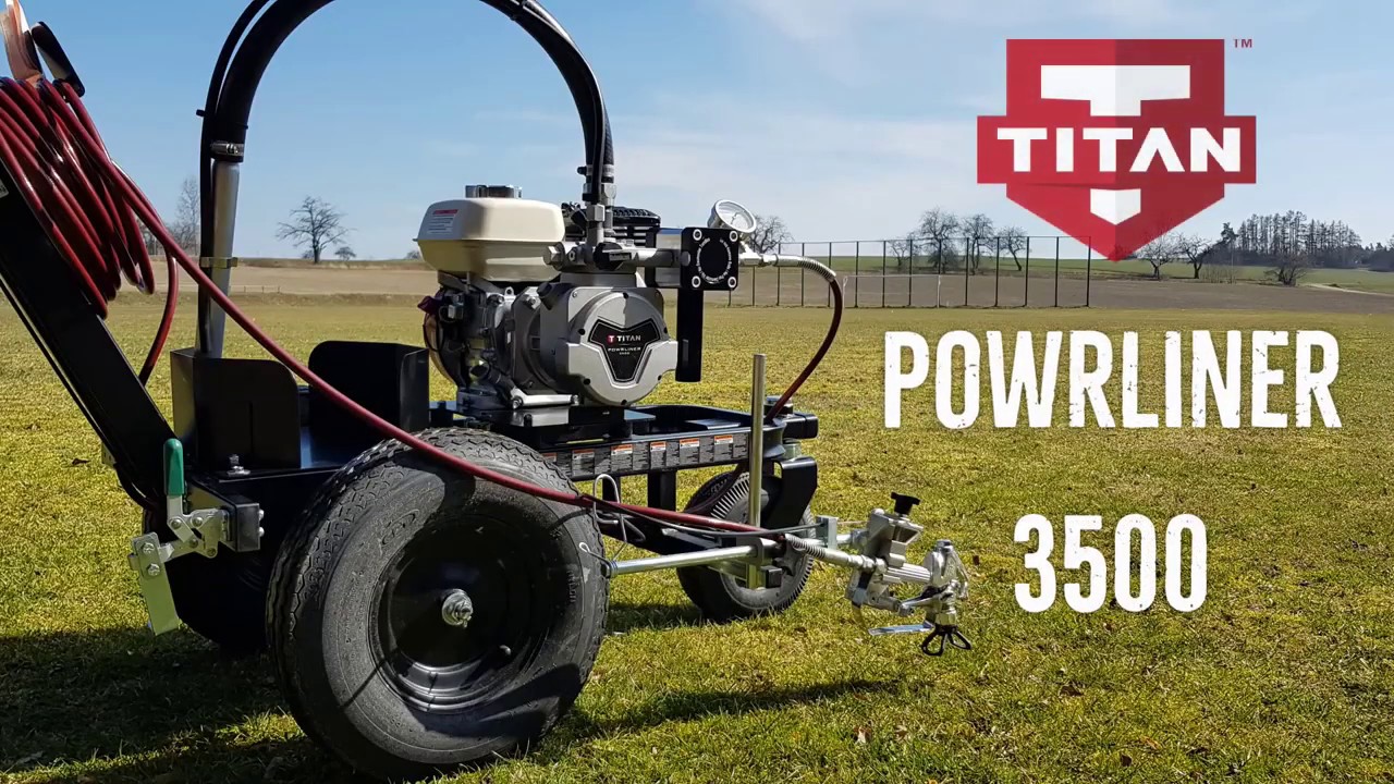 Titan PowrLiner 3500 sříkání fotbalového hřiště