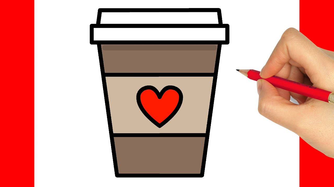 Kawaii Kaffee Getr&auml;nk malen- Kawaii Bilder zum Nachmalen