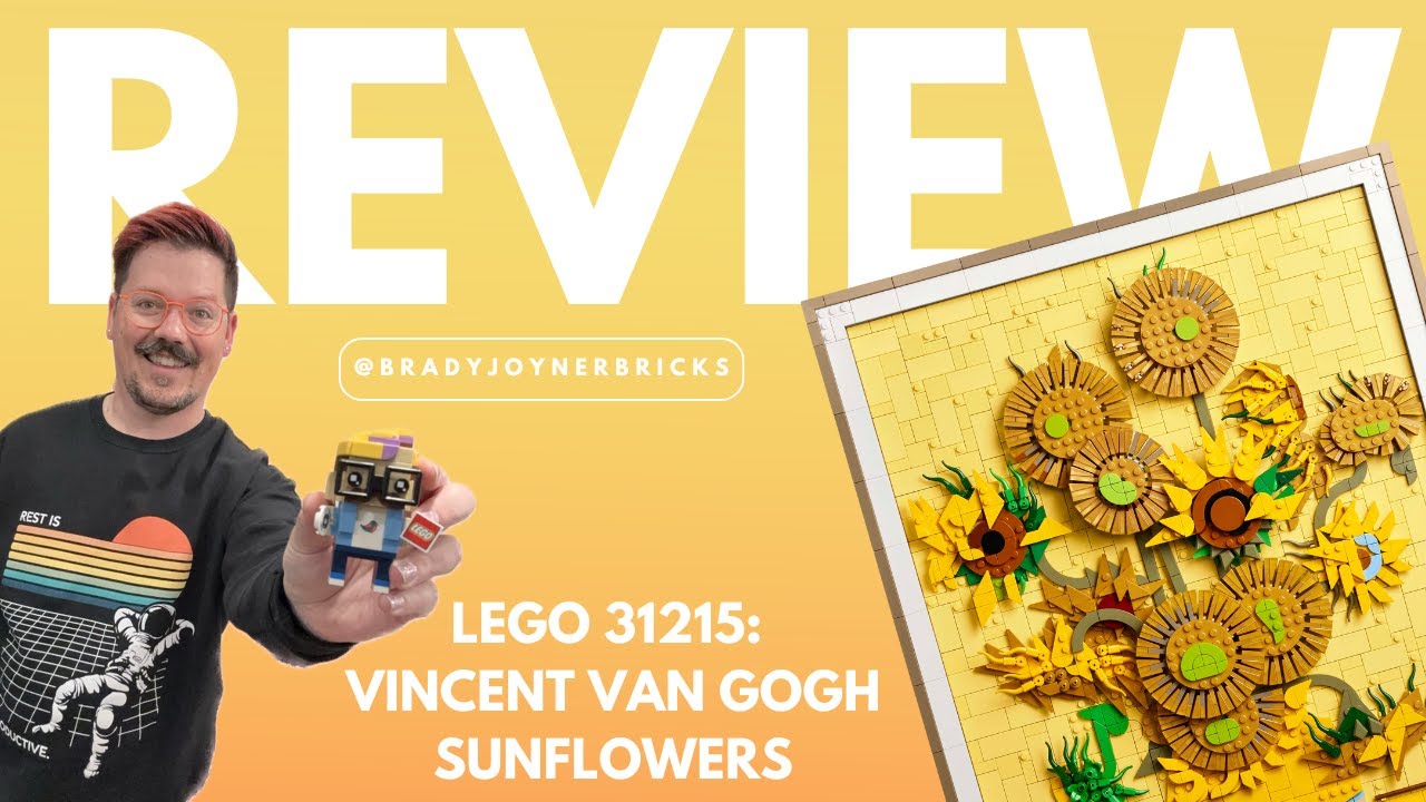 LEGO Review and Build Walk-Through: Van Gogh Sunflowers!