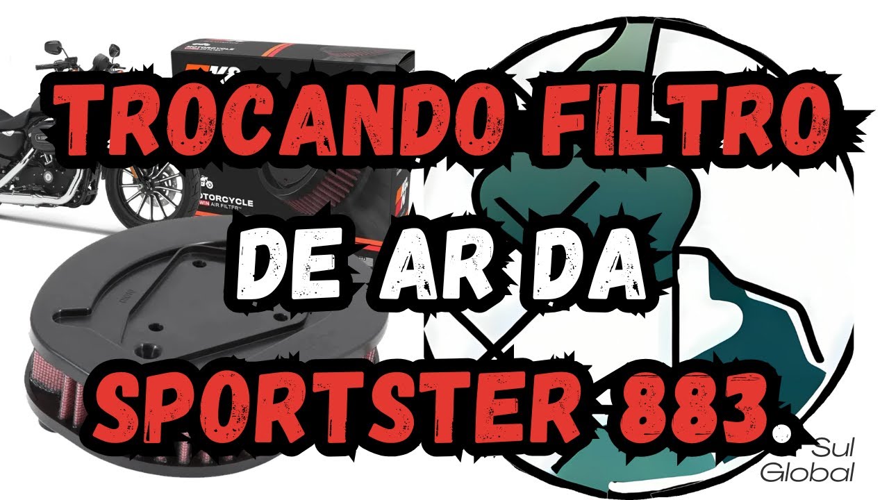Como Trocar o Filtro de Ar da Harley 883 | Manutenção Simples na Garagem.