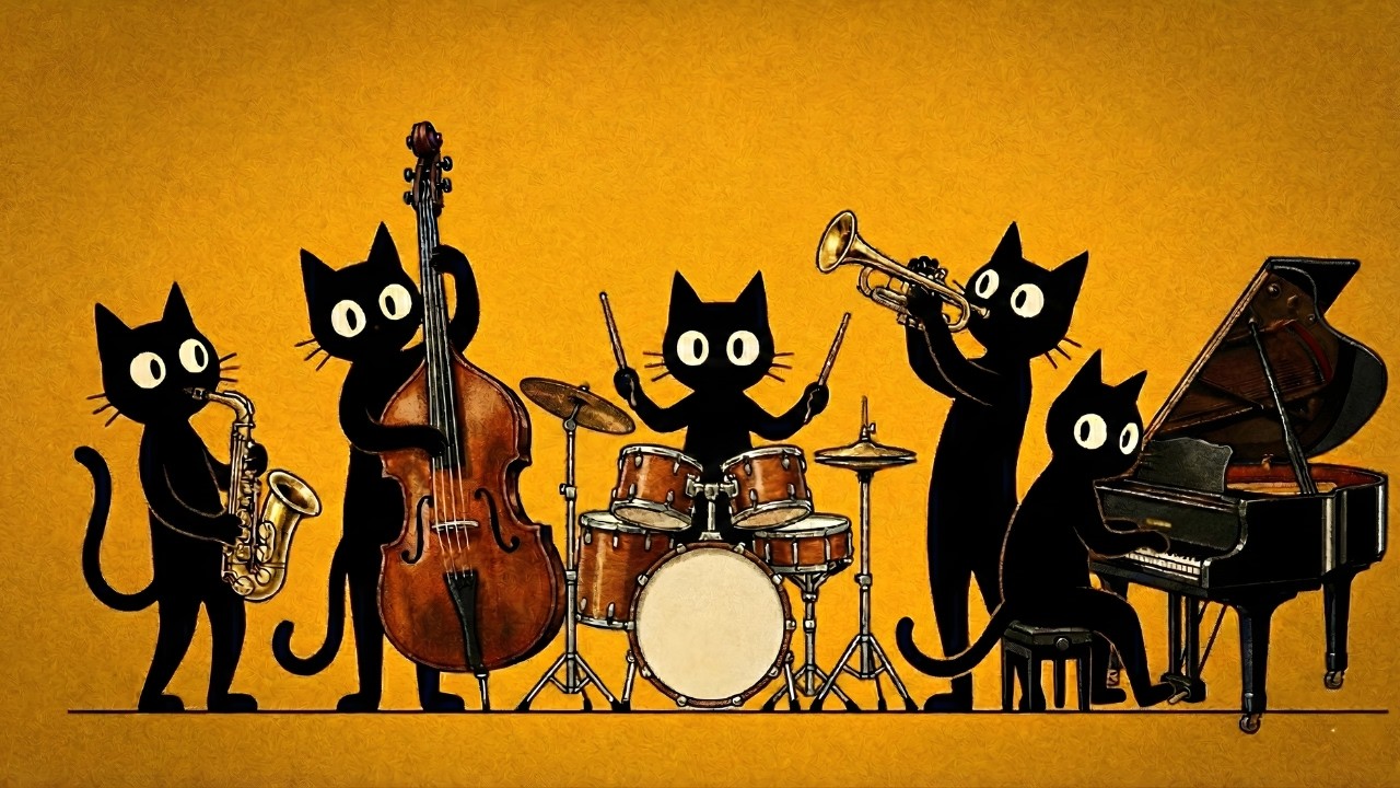 Black Cats Feel Good Jazz Groove: Uplifting Music to Boost Work