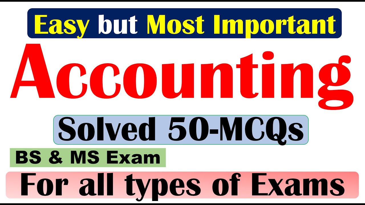 Accounting Solved MCQs
