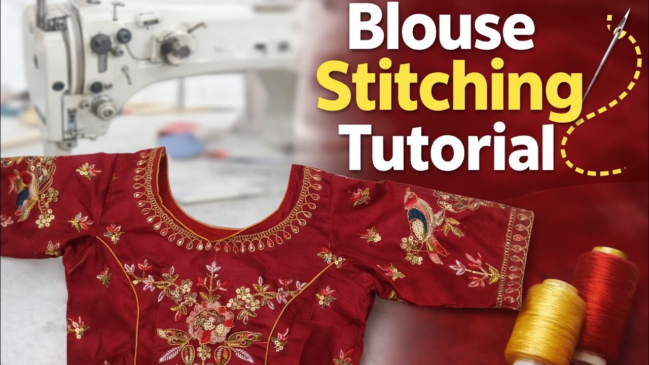 Boutique Style Designer Beautiful Embroidery Blouse Full Tutorial #trending #viral 