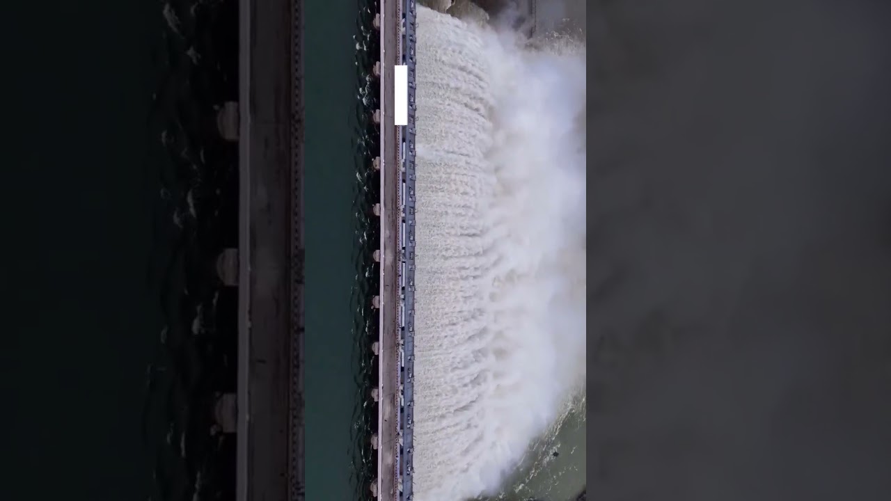 Nagarjuna Sagar Dam gates Open after 2 years  | Drone view | Nature beauti