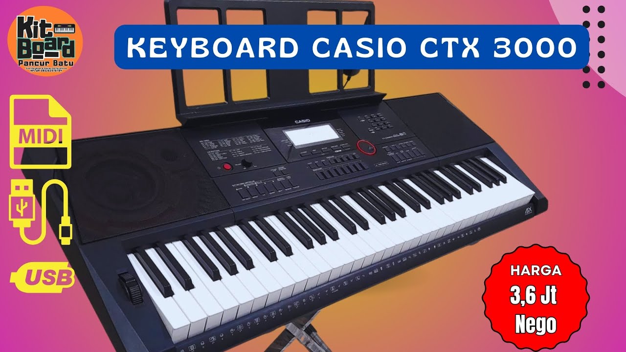 Keyboard Casio CT-X 3000 | Flashdisk | 50 Style tambahan | Mulus | 3 Jutaan | WA 085262978784