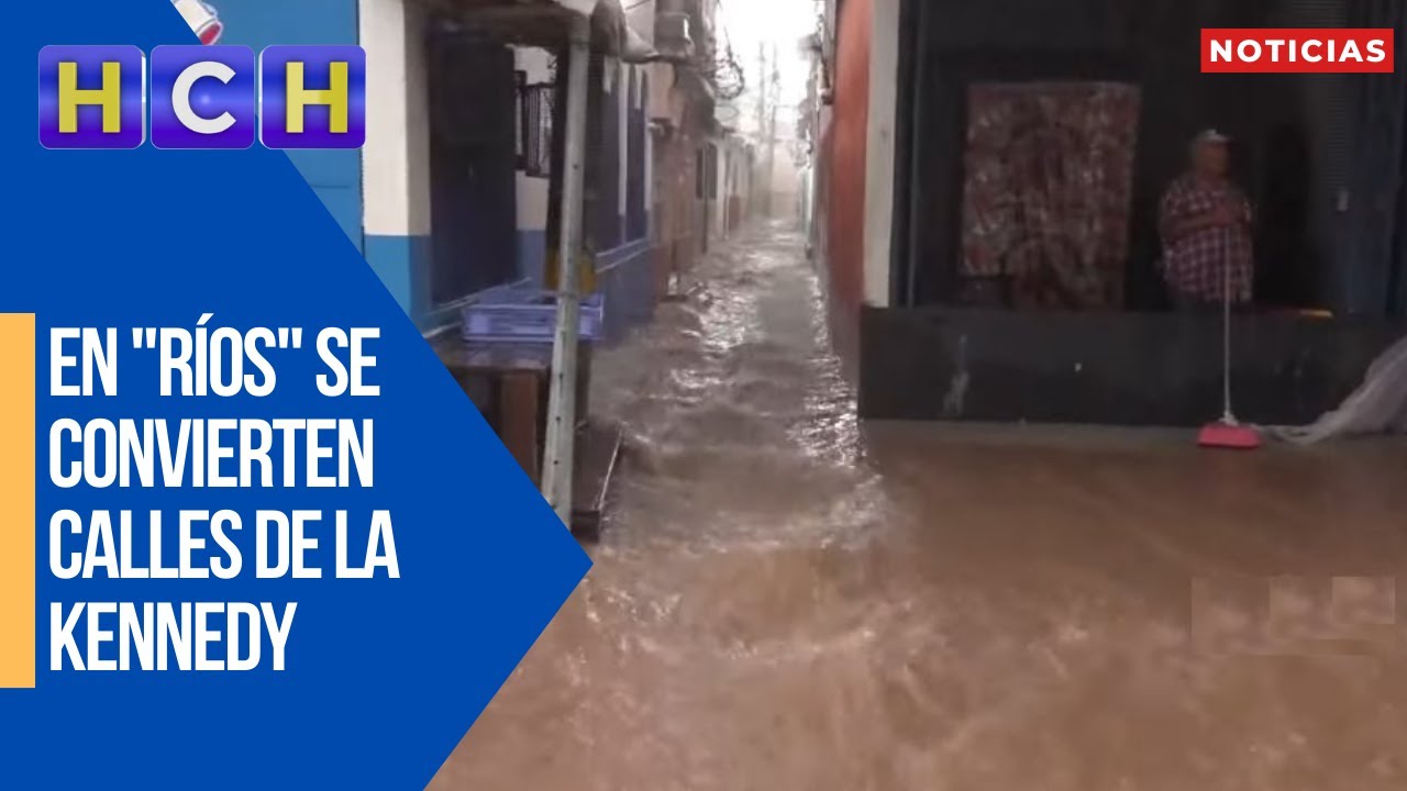 En "ríos" se convierten calles de la Kennedy, tras unos minutos de lluvia en TGU