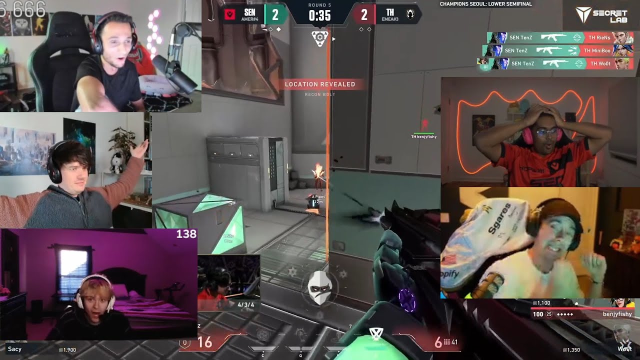 Pros/Streamers react to SEN TenZ's Insane 4k against TH