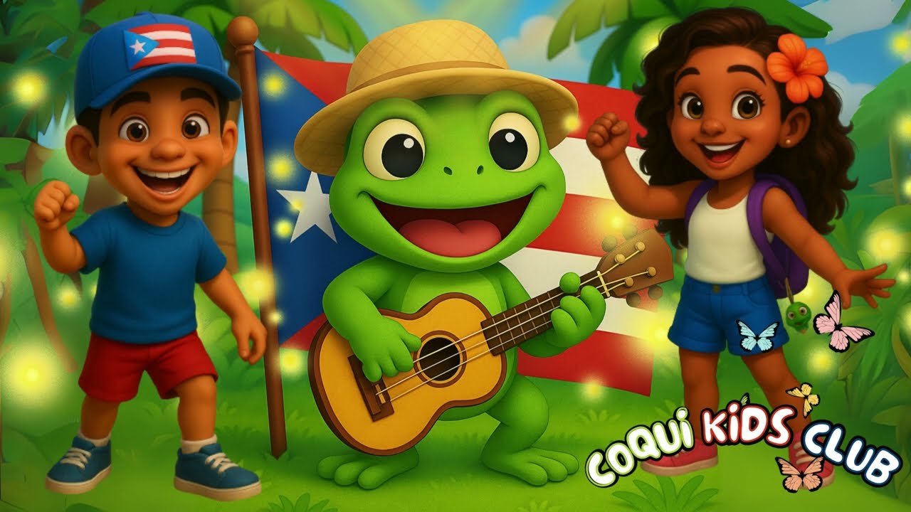 Coqui Kids Club Theme Song - Have Fun Learning Puerto Rican Spanish. Sing and Speak like a Boricua.