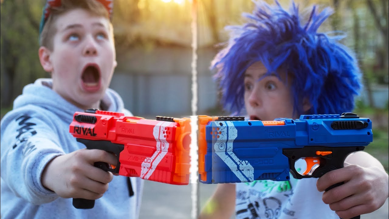 Нёрф битва КРАСНЫЕ VS СИНИИ : NERF RIVAL KRONOS 2019