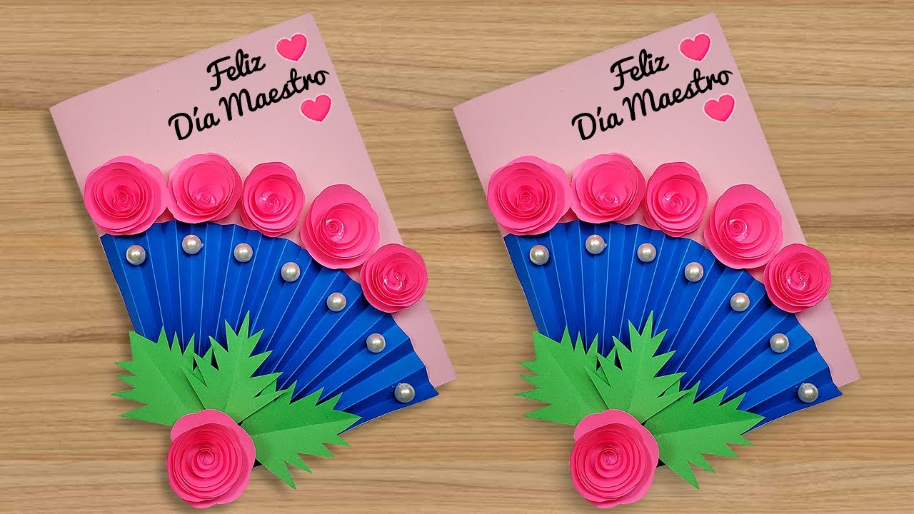 Como hacer una tarjeta para el día del maestro/profesor How to Make Greeting Cards For Teacher's Day
