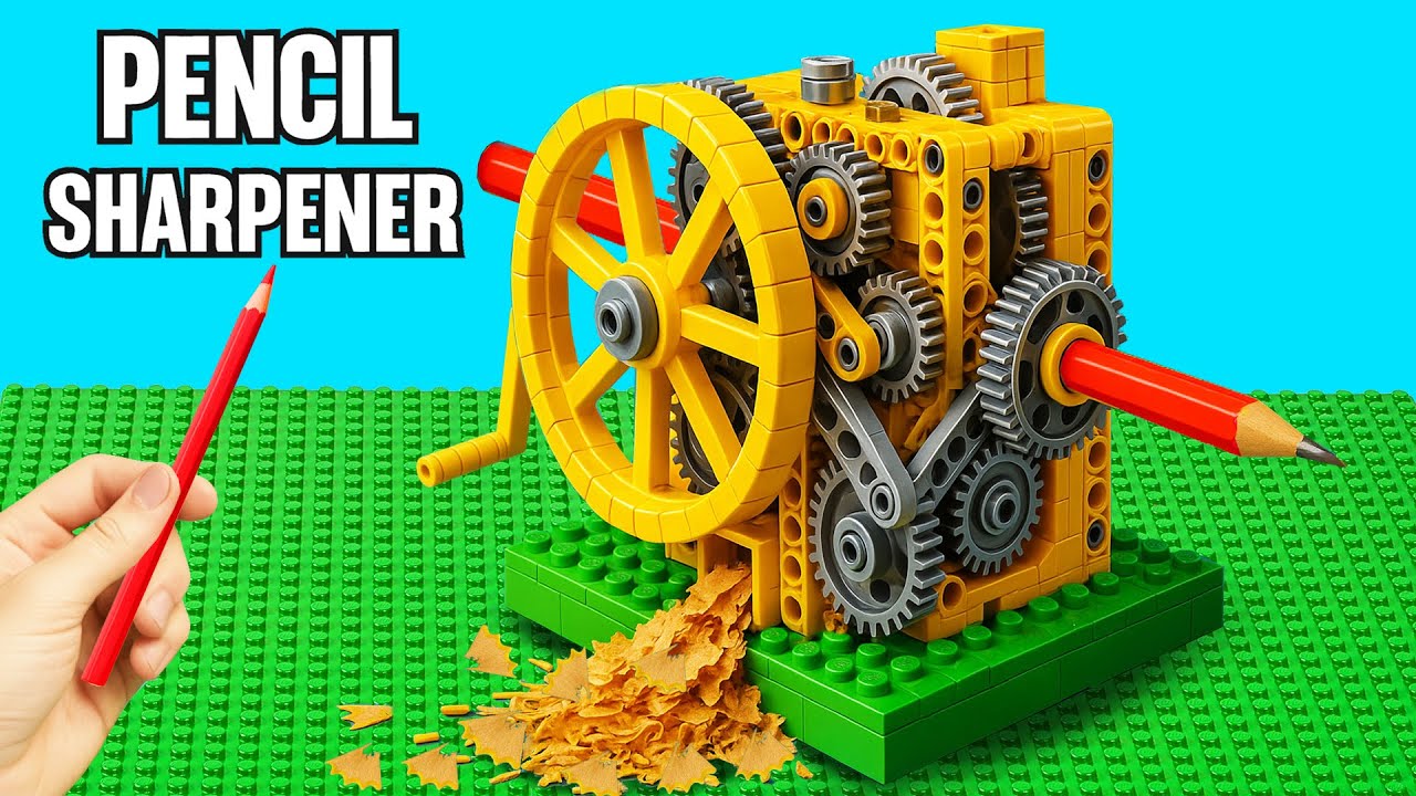 Конструкторы LEGO, которые облегчают жизнь! Создаём точилку для карандашей, водяной насос...