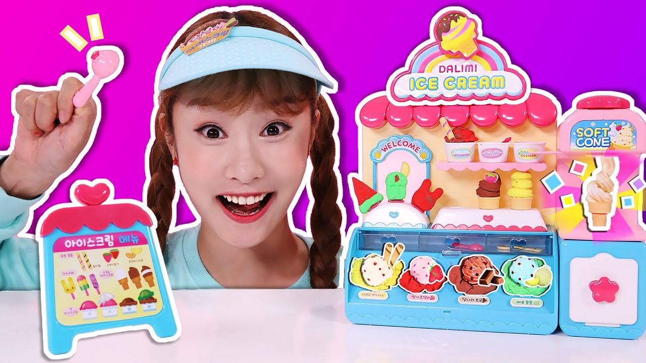 아이스크림 사세요!! 달님이 아이스크림 가게 장난감 핑크퐁 보노보노 소꿉놀이 ICE CREAM - 지니