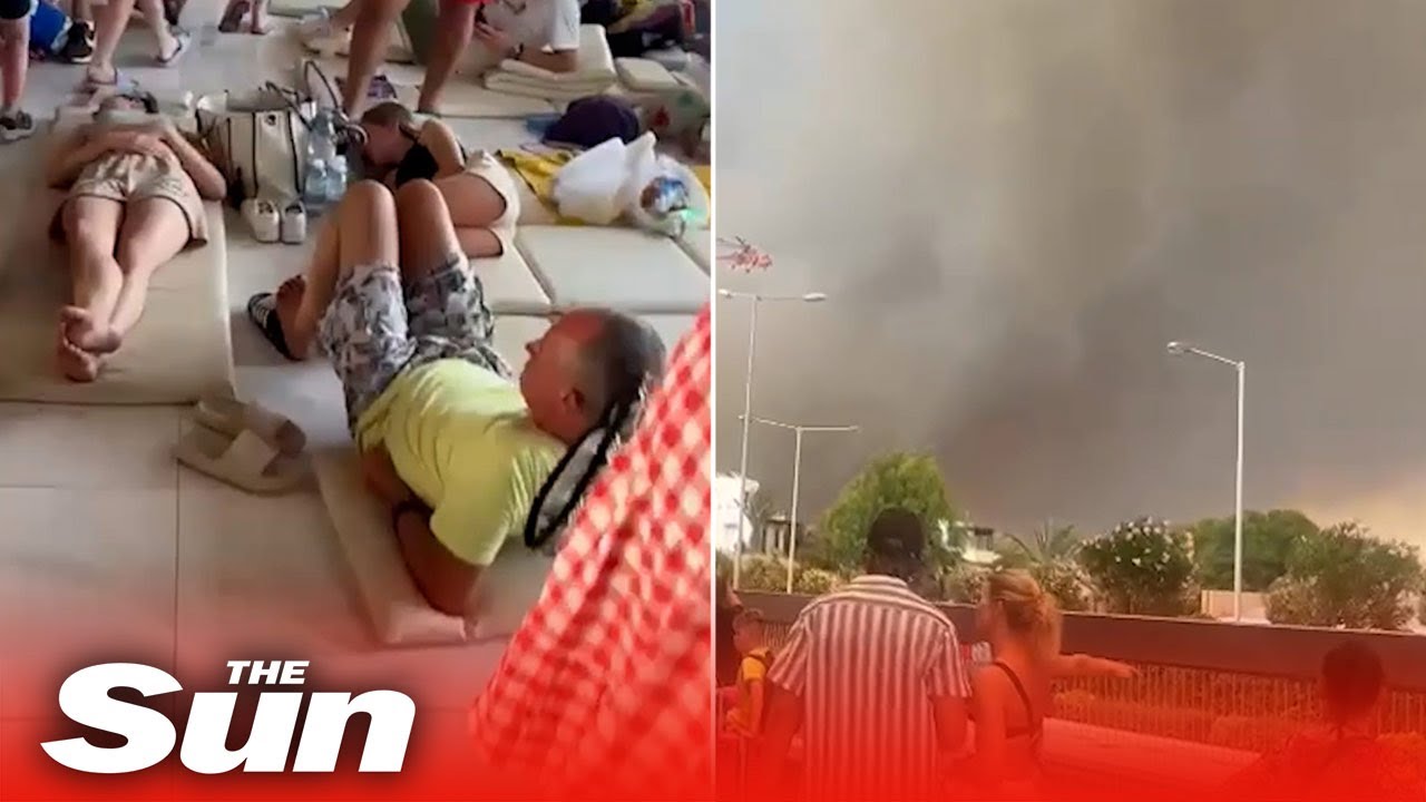 Inside hell of Rhodes Airport chaos as families flee terrifying Greek wildfires