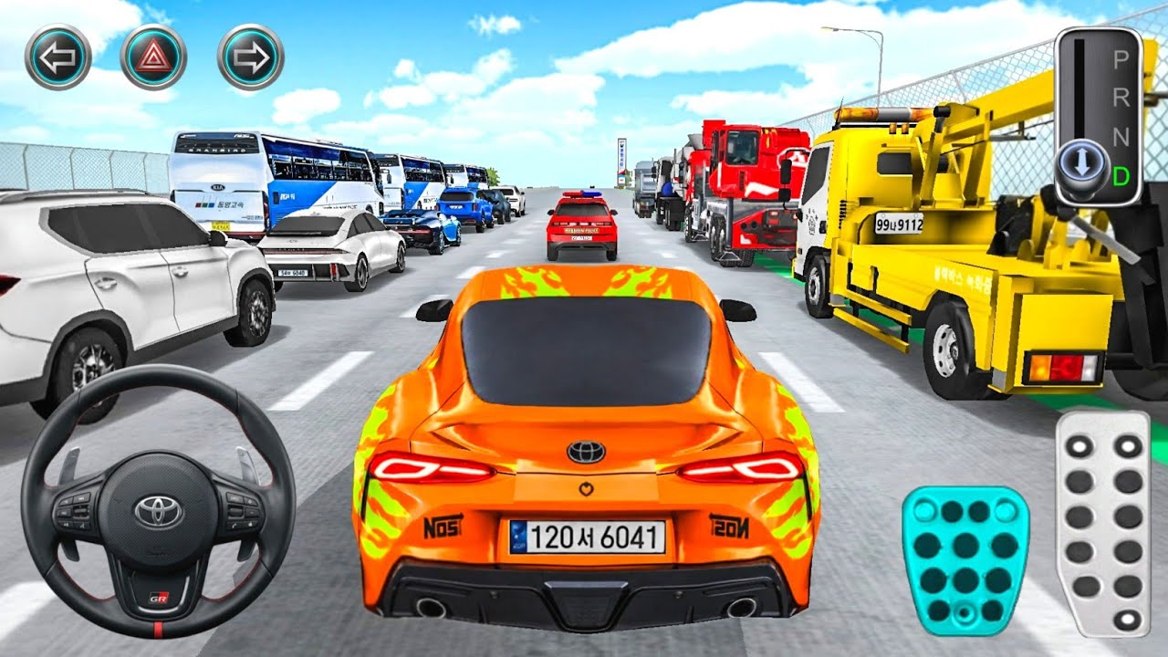 New Car Toyota Supra Driving in Eight Lane Highway - 3D Driving Class Android Games 2026 | Car Game