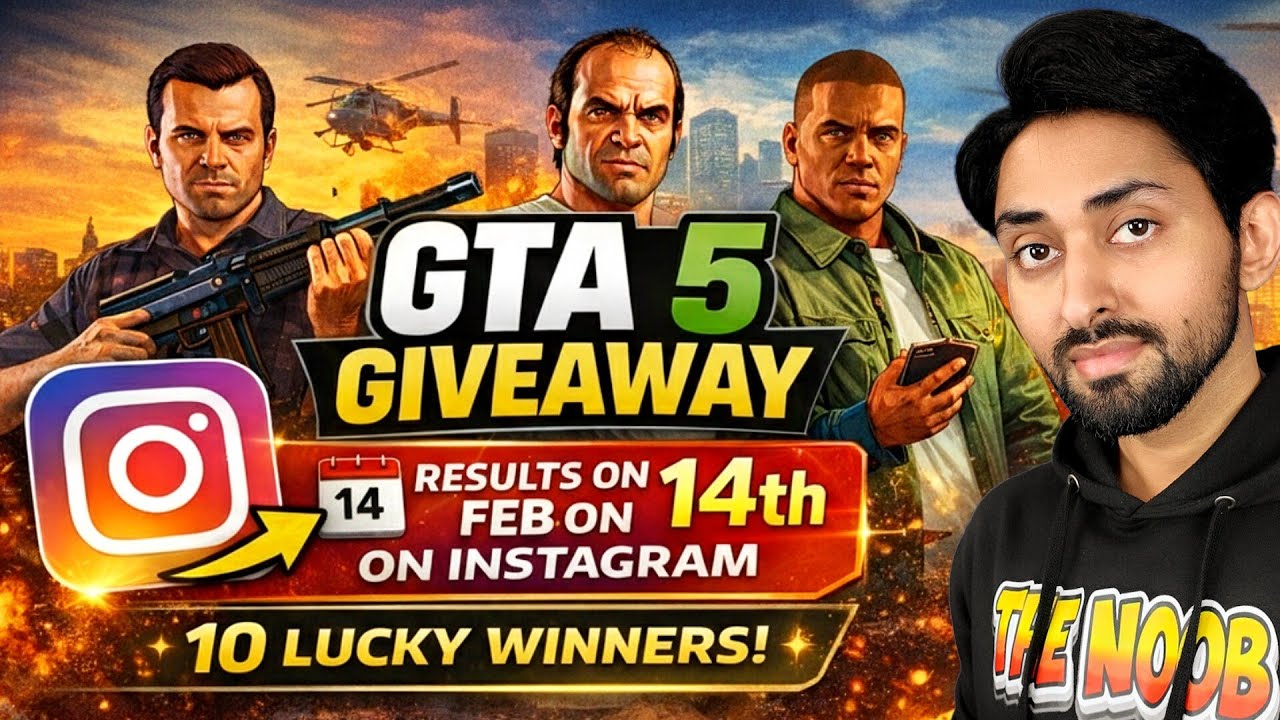 GTA 5 Giveaway 🎁 on 14 February | No Purchase Required