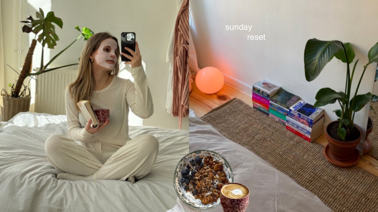 sunday reset routine: cleaning, self care & getting out of a reading slump
