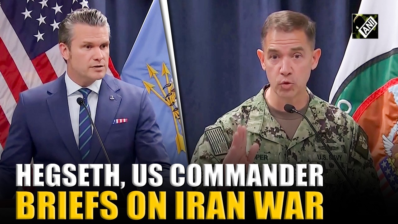 Pete Hegseth, Admiral Brad Cooper briefs over US-Israel operation against Tehran in Middle East
