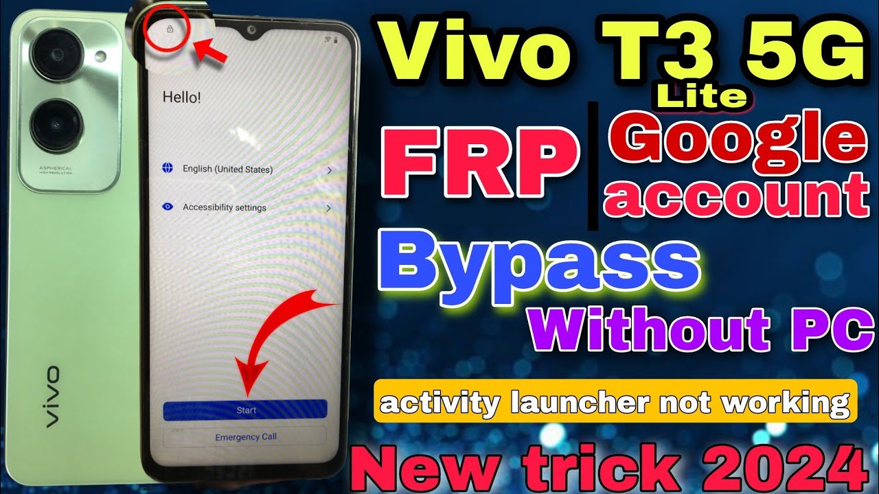 Vivo T3 lite 5G FRP Bypass| Vivo T3 Lite 5G google account bypass| without PC| new security 🔥2024