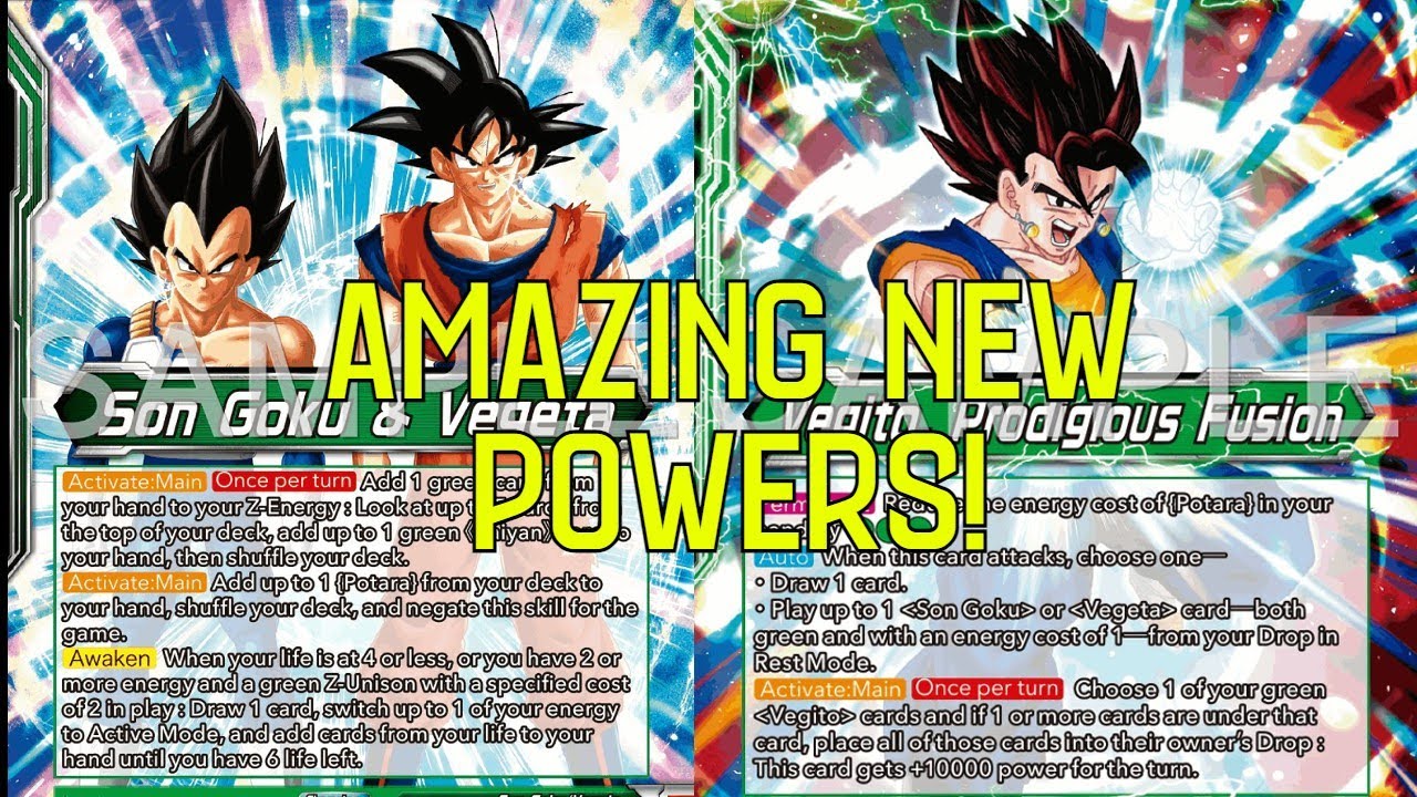 Showcasing the NEW Set 26 Green Vegito! | Dragonball Super Card Game Masters!