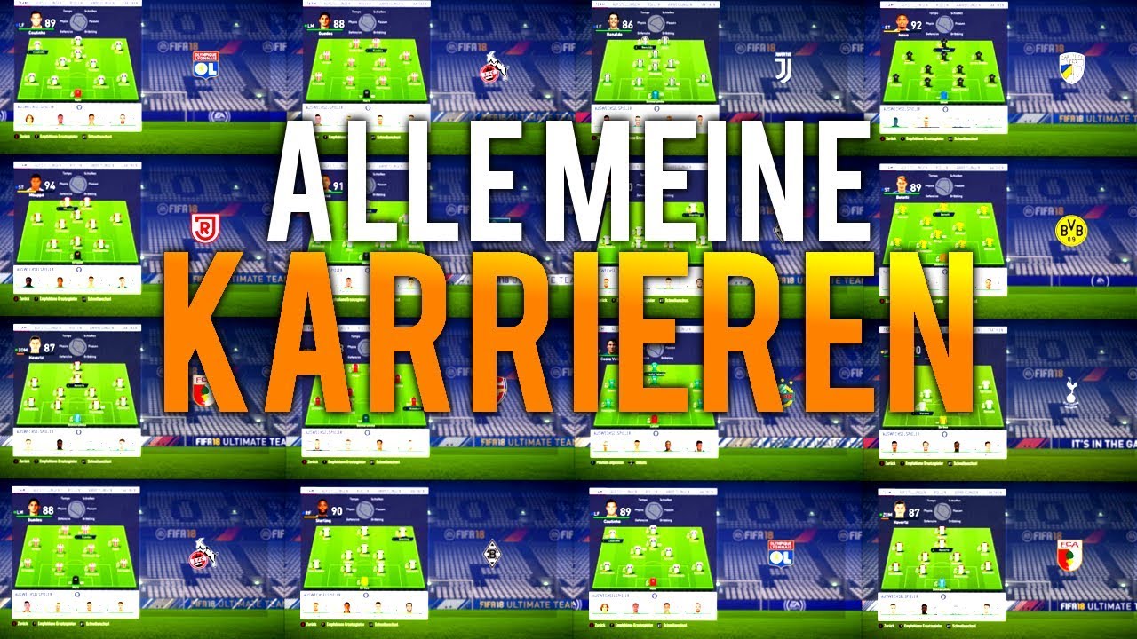 ALLE MEINE BESTEN KARRIERE TEAMS !!! 💪🔥 FIFA 18 Karrieremodus Showcase