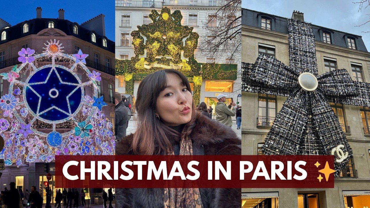 Paris Christmas Lights Vlog ✨🎄 (Нэг өдөрт Парисын бүх гэрлийг үзэх арга - ENG & KR SUB)