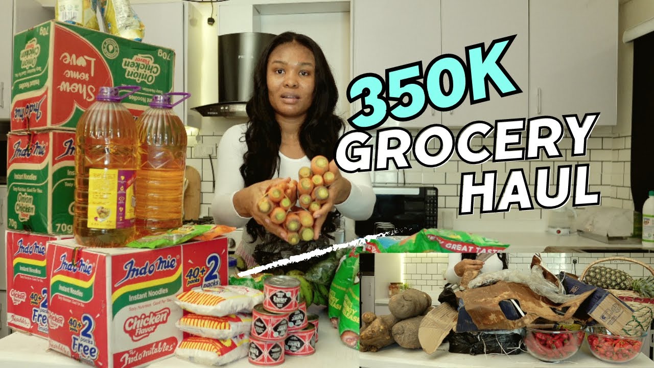 MY MONTHLY GROCERY ALLOWANCE AS A HOUSEWIFE LIVING IN LAGOS WITH A FAMILY OF 5 | HUGE Grocery Haul.