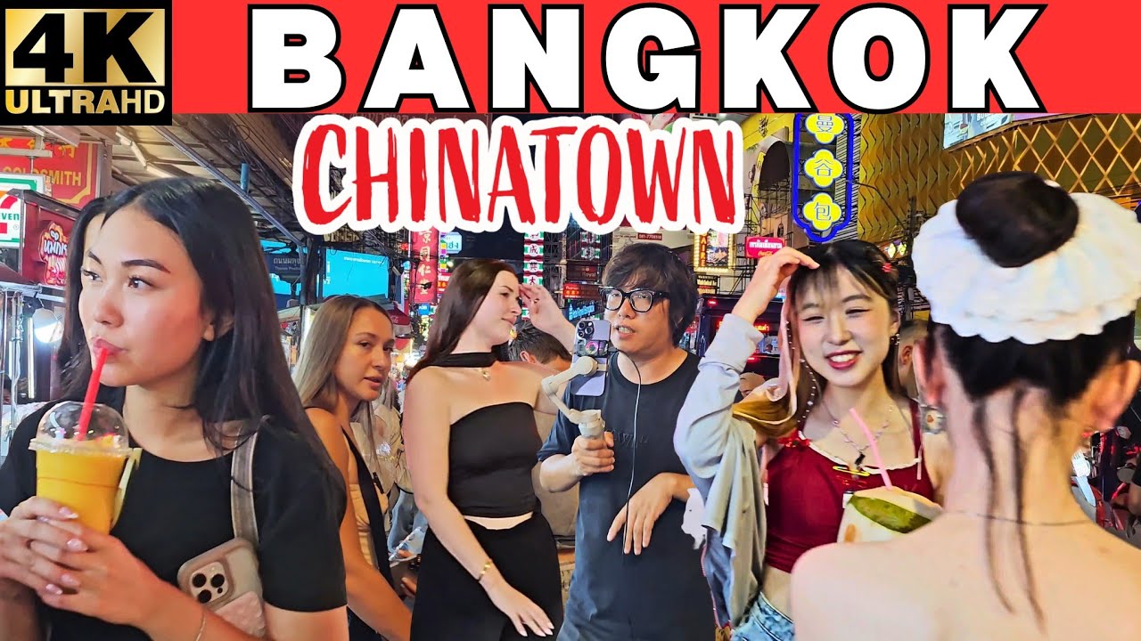 《4K 🇹🇭》 Chinatown in Bangkok. World's biggest Chinese street - Yaowarat in Thailand