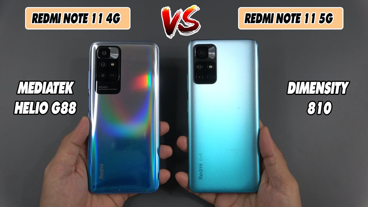 Xiaomi Redmi Note 11 4G vs Redmi Note 11 5G | SpeedTest and Camera comparison